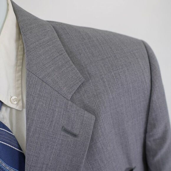 Joseph & Feiss International Twill Wool Gray 44R / Slim 46R Blazer 3 Button - Picture 2 of 12